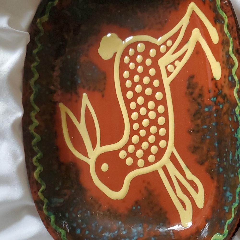 SIGNED Jeff White Redware Pottery of a Rabbit/Hare. Excellent Vintage (1990) con - Picture 3 of 11